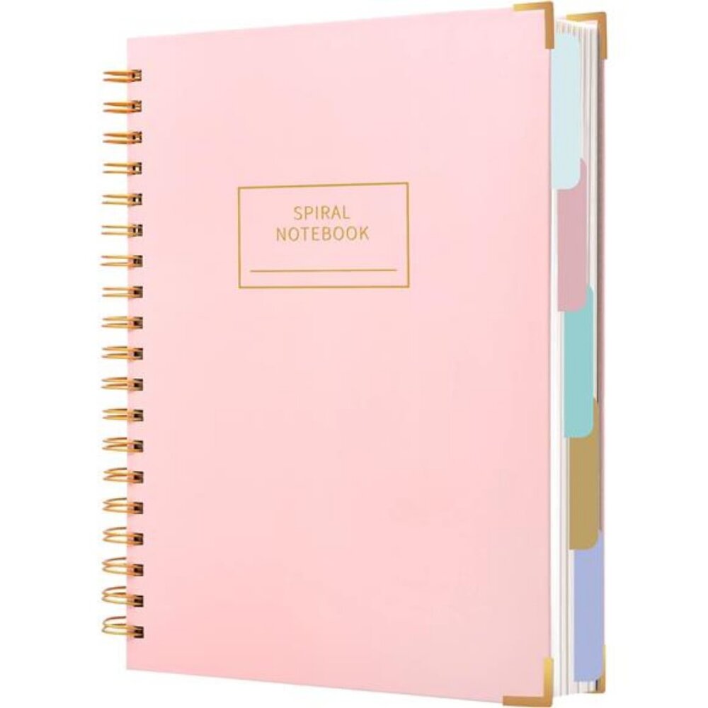 8"x10" Large Spiral Lined Journals Notebook for Women‎ with Dividers 240 Pages